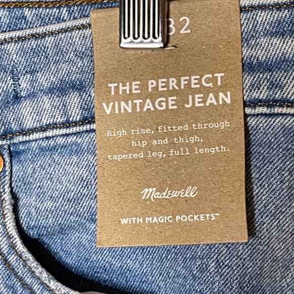 NWT Madewell The Perfect Vintage Jean | Light Wash | Distressed | Size 32 - Picture 10 of 10